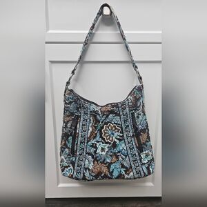 Vera Bradley Java Blue retired hobo shoulder bag
